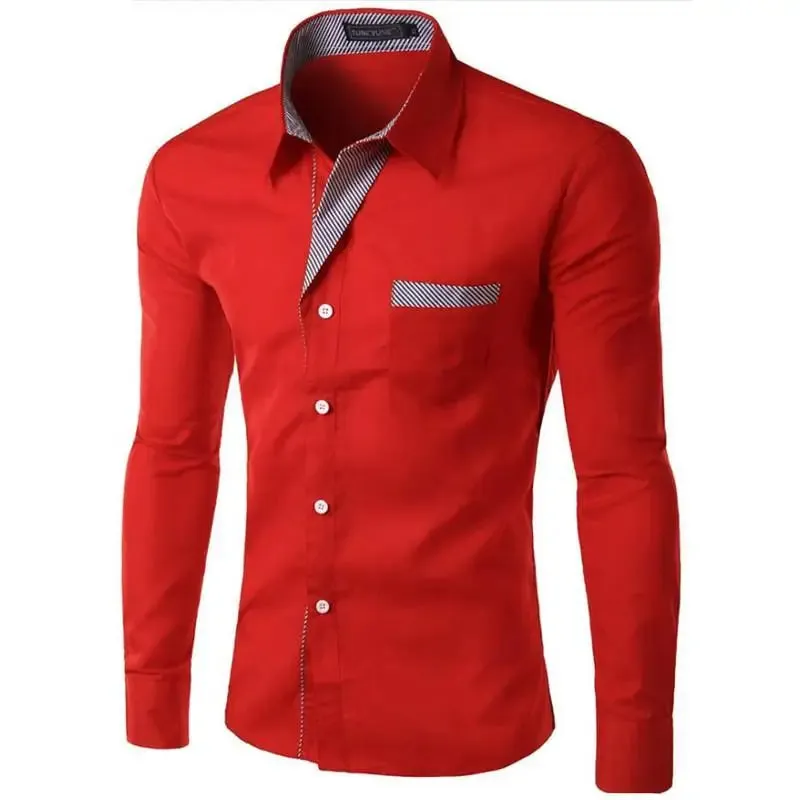 2024 Hot Sale New Fashion Camisa Masculina Long Sleeve Shirt Men Slim fit Design Formal Casual Brand Male Dress Shirt Size M-4XL