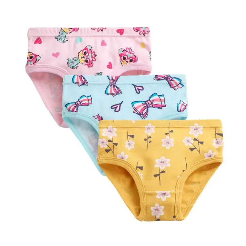 3Pcs/lot Kids Panties Girls Cotton Soft Printed Briefs Toddler Child Soft Comfortable Breathable Underpants Children Underwear