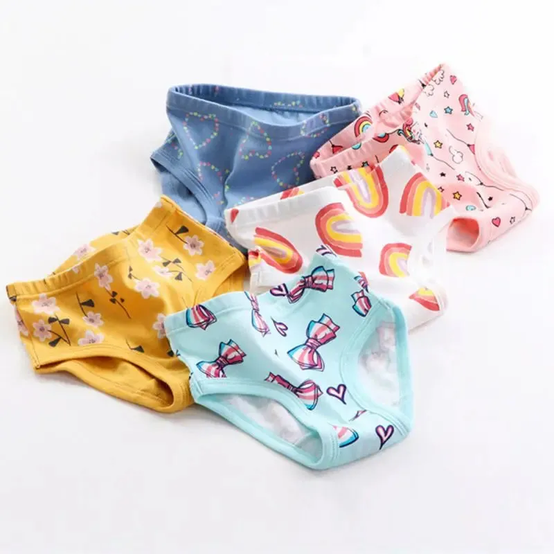 3Pcs/lot Kids Panties Girls Cotton Soft Printed Briefs Toddler Child Soft Comfortable Breathable Underpants Children Underwear