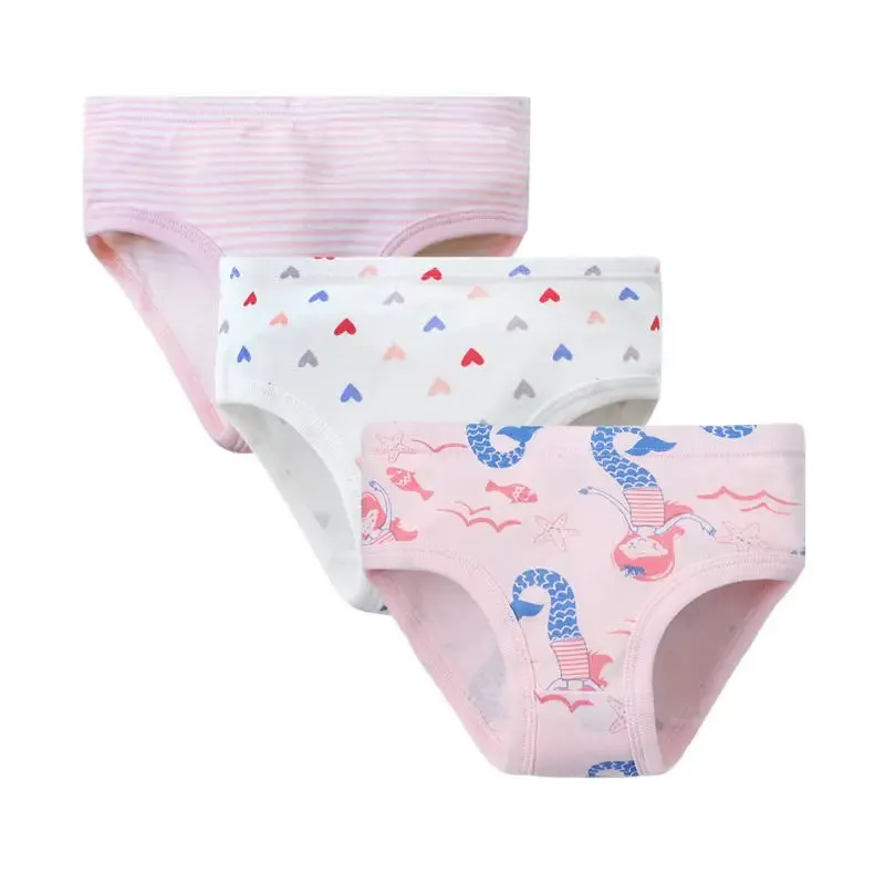 3Pcs/lot Kids Panties Girls Cotton Soft Printed Briefs Toddler Child Soft Comfortable Breathable Underpants Children Underwear