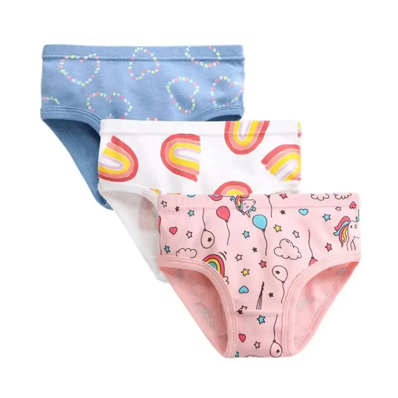 3Pcs/lot Kids Panties Girls Cotton Soft Printed Briefs Toddler Child Soft Comfortable Breathable Underpants Children Underwear