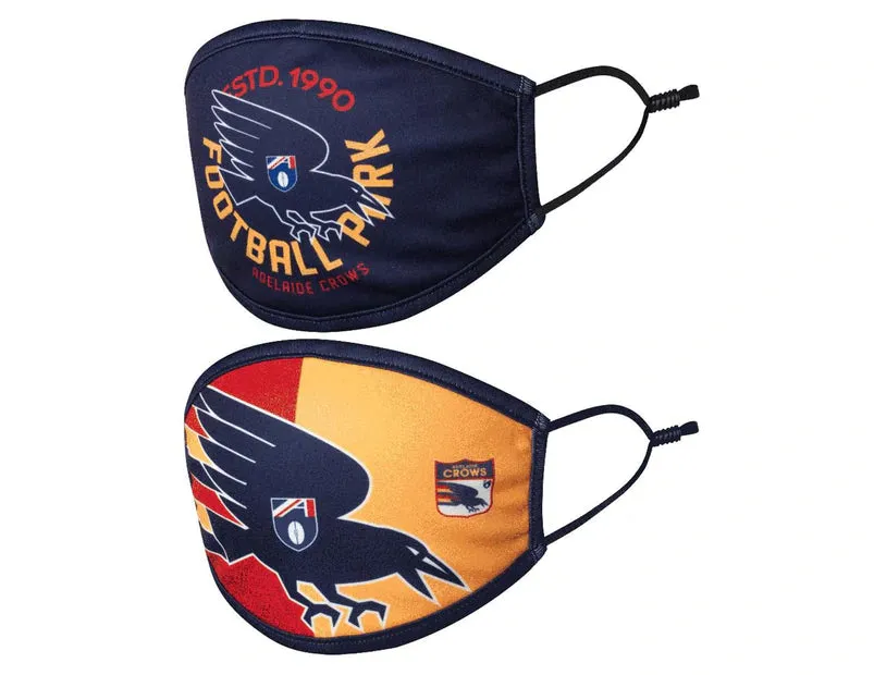 Adelaide Crows Set Of 2 Face Masks