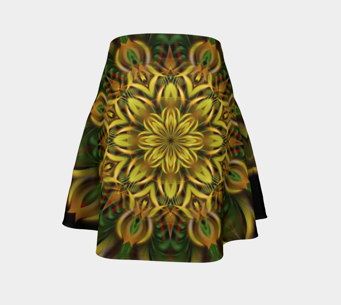 ALIEN SUNFLOWER FLARE SKIRT