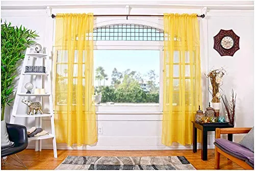 All American Collection New 2pc Doli Sheer Curtain