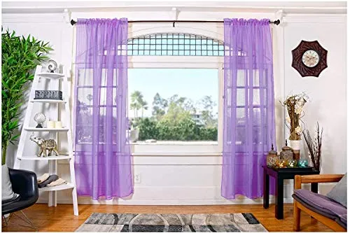 All American Collection New 2pc Doli Sheer Curtain