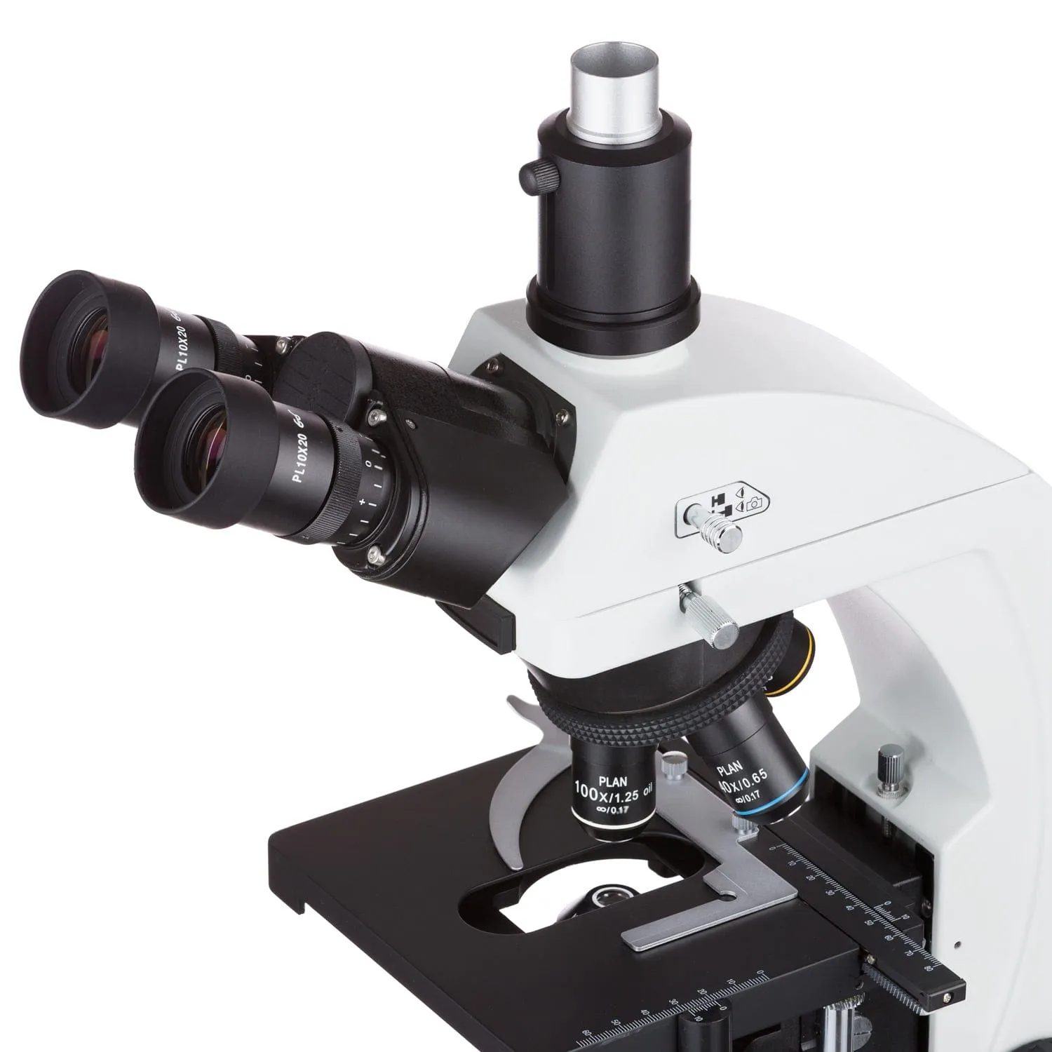 AmScope T610 Series Plan Infinity Kohler Laboratory Research Grade Trinocular Compound Microscope 40X-2500X Magnification With 18.0MP Camera