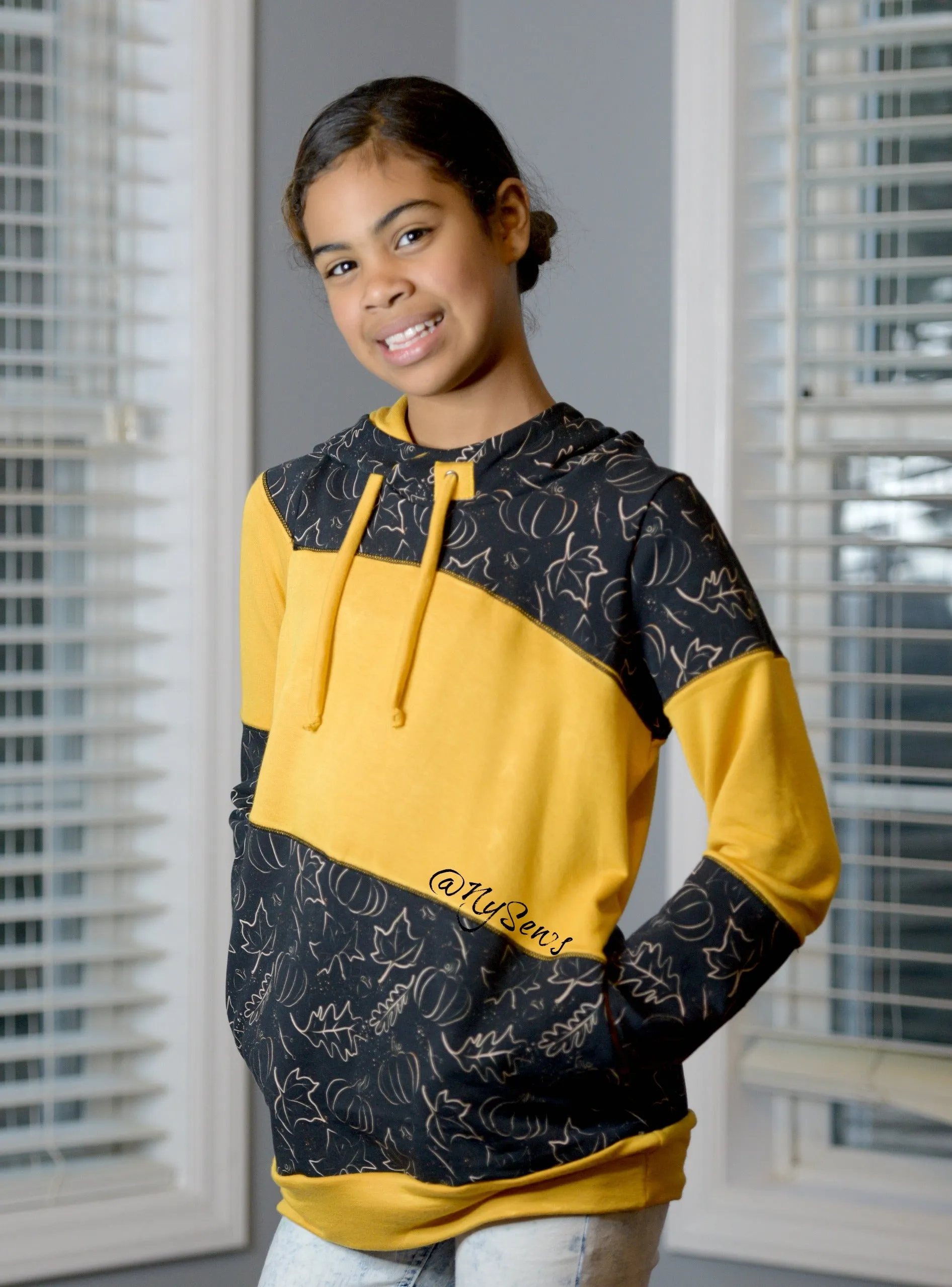 Around the Block Hoodie Pattern (kids)