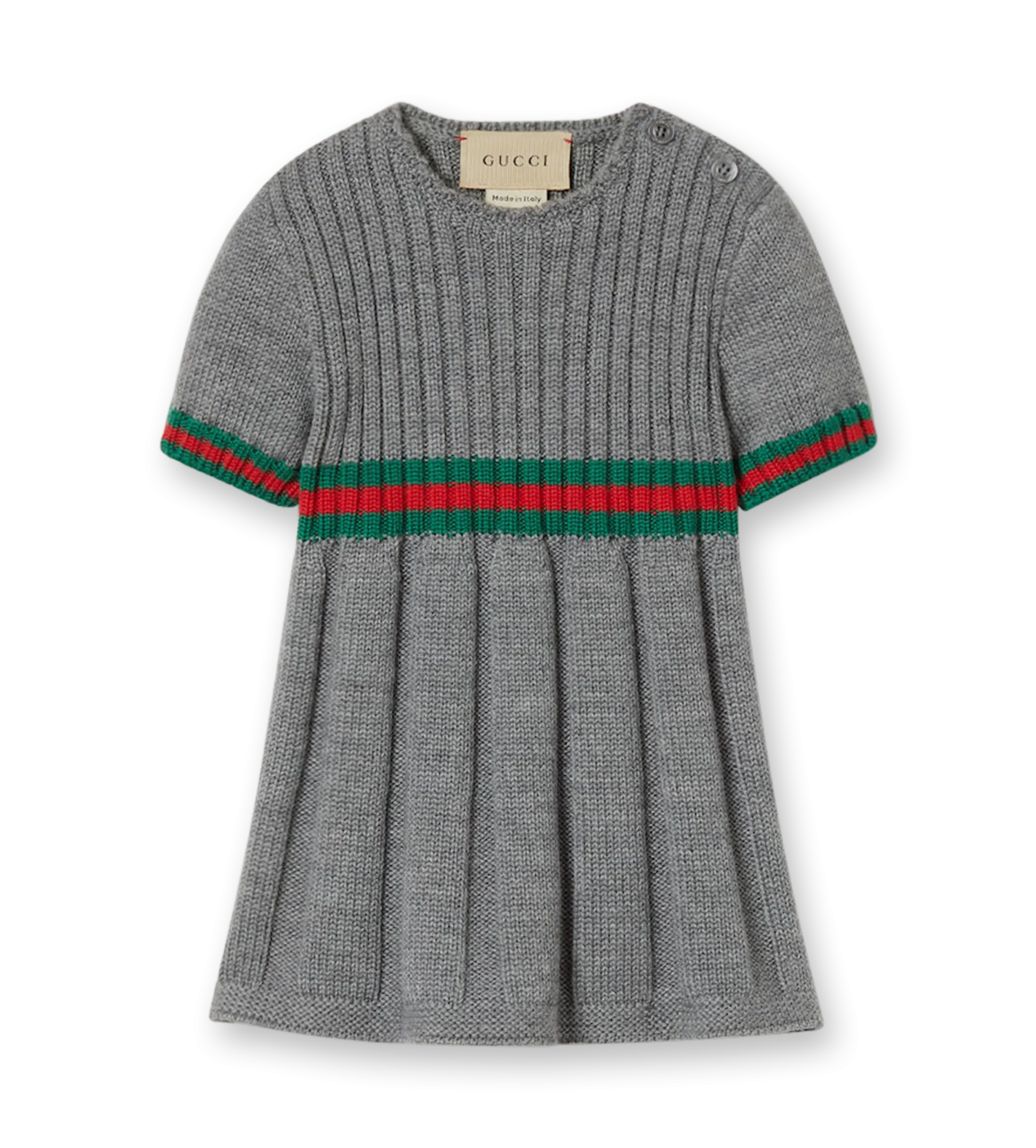 Baby Ribbed-knit Dress Grey