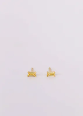 Baguette Earrings - Lemon