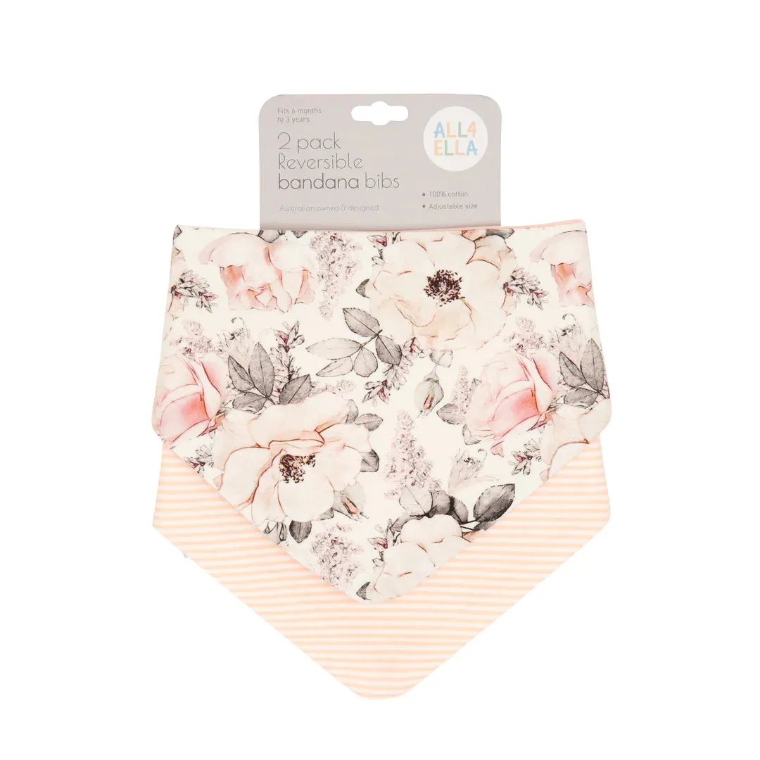 Bandana Bibs 2pk - Soft Florals