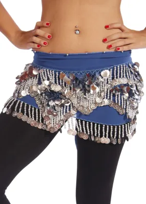 Belly Dance Chiffon Trianglar Paillette Hip Scarf | RAISSAT