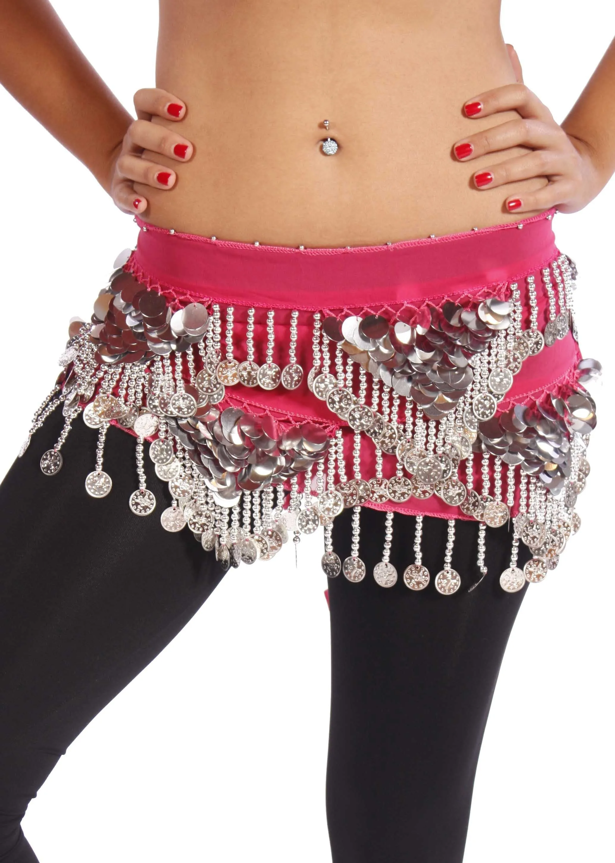 Belly Dance Chiffon Trianglar Paillette Hip Scarf | RAISSAT