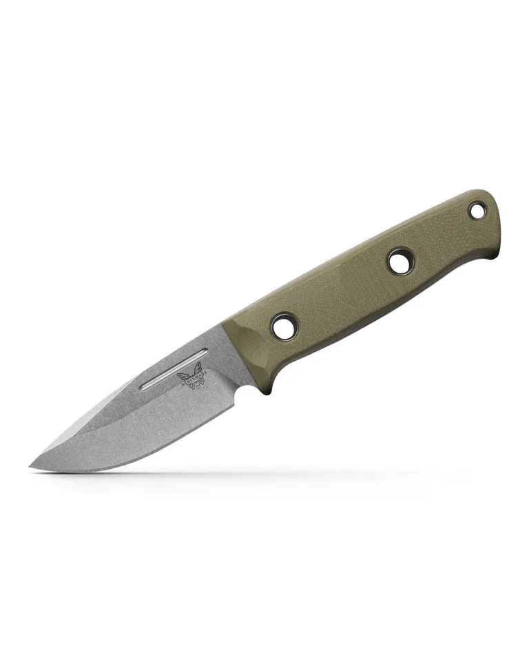 Benchmade Mini Bushcrafter 165-1 3.38" CPM-S30V Steel Green G10 Handle