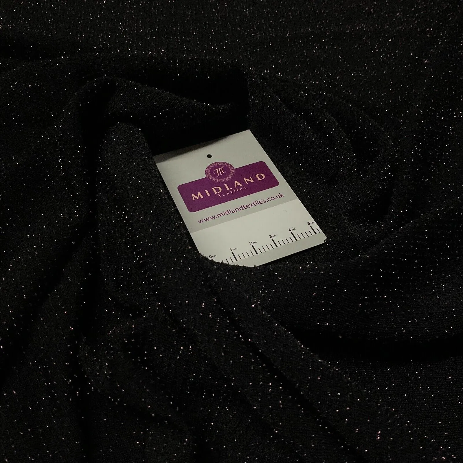 Black Rose Pink Jersey Shimmer Lurex 2 Way Stretch Dress Fabric M1721