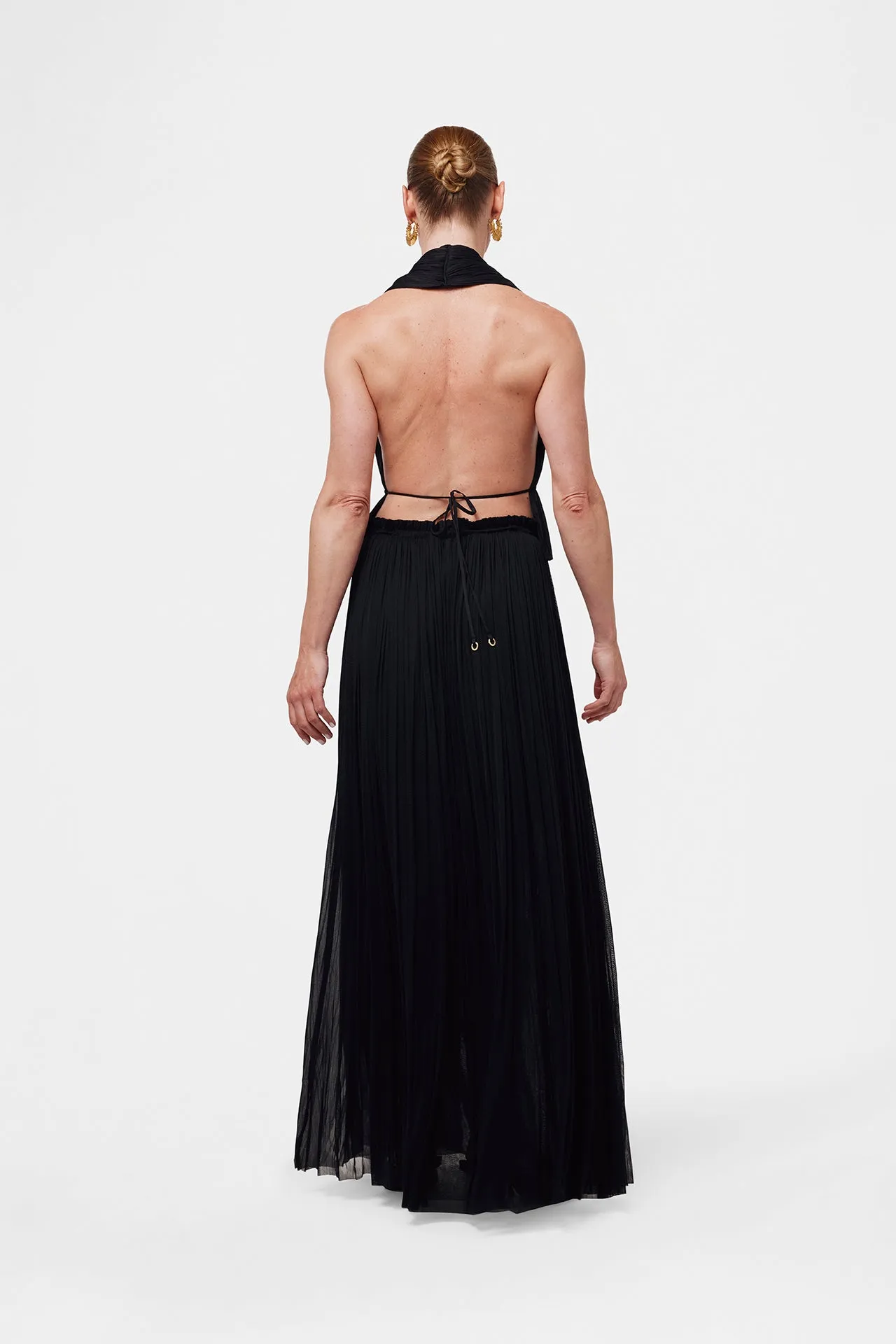 Black Silk Tulle Skirt