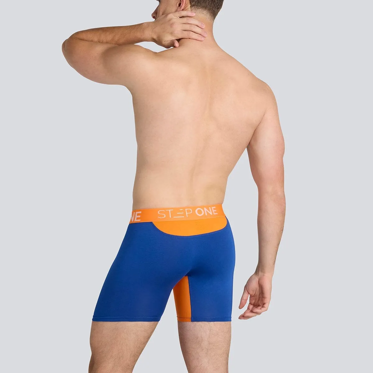 Boxer Brief - Navy & Orange