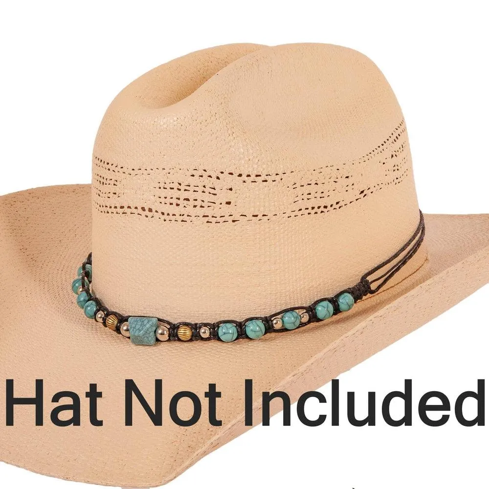 Brandy | Turquoise Beaded Hat Band