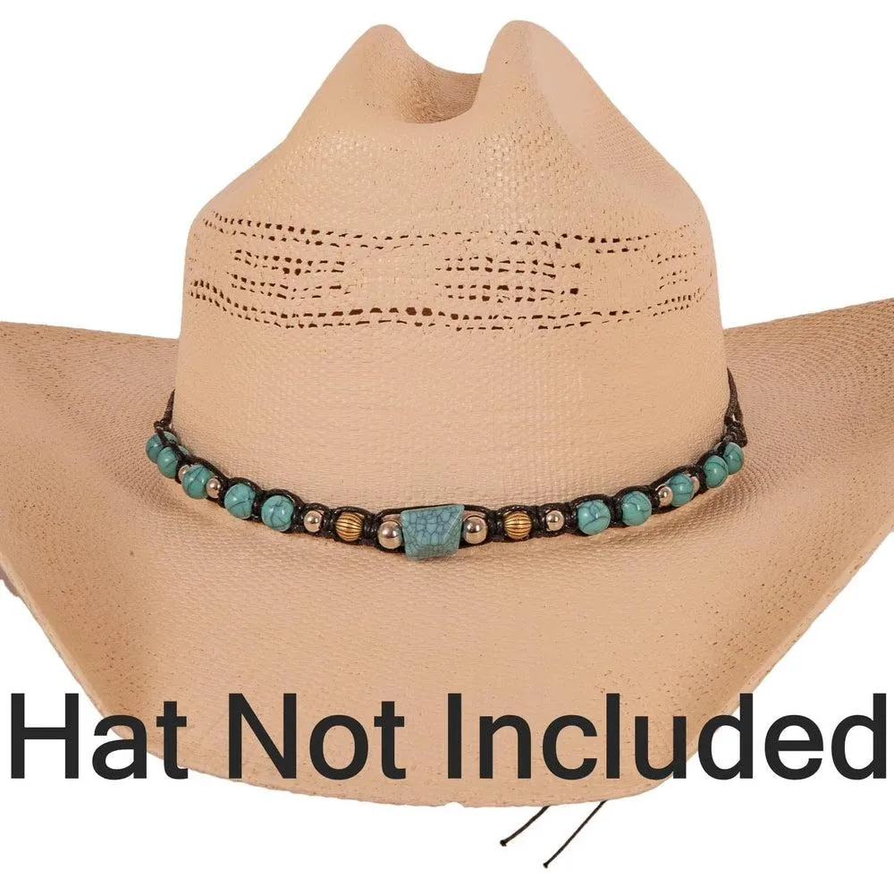 Brandy | Turquoise Beaded Hat Band