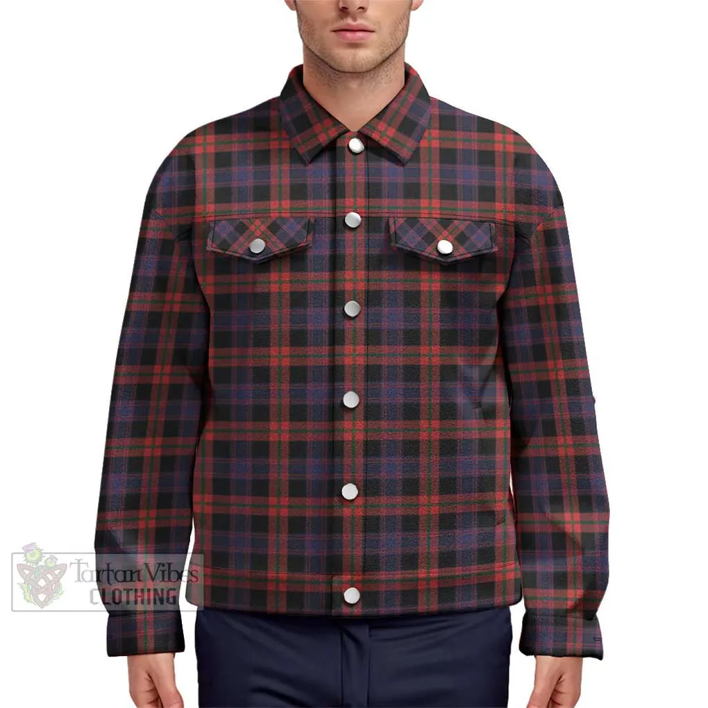 Broun Modern Tartan Unisex Lapel Cotton Jacket