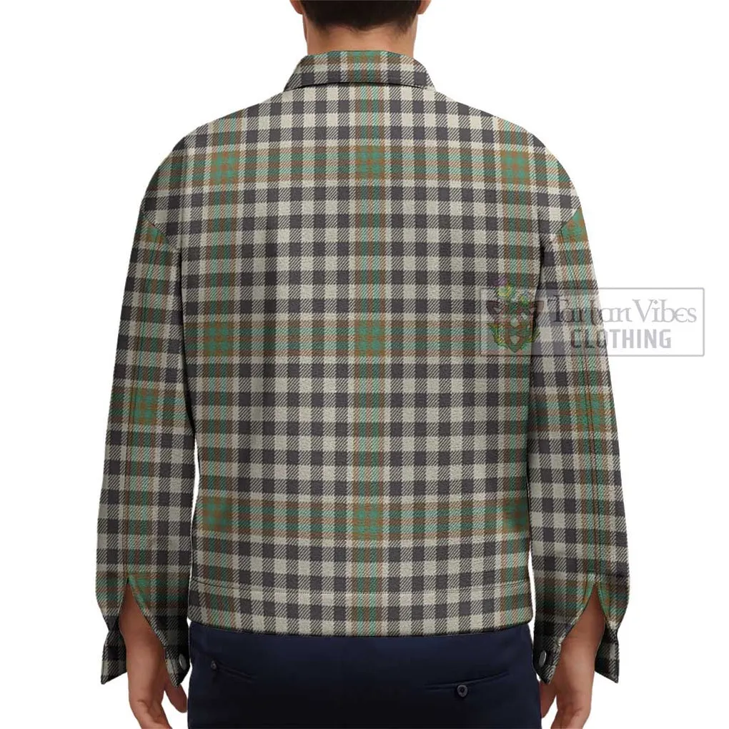 Burns Check Tartan Unisex Lapel Cotton Jacket