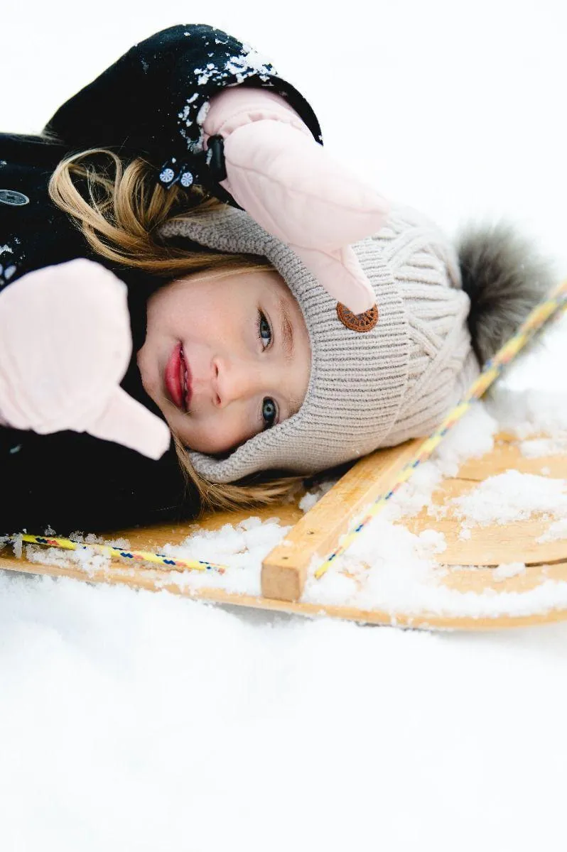 CaliKids® Pom Pom Knit Windproof Hat