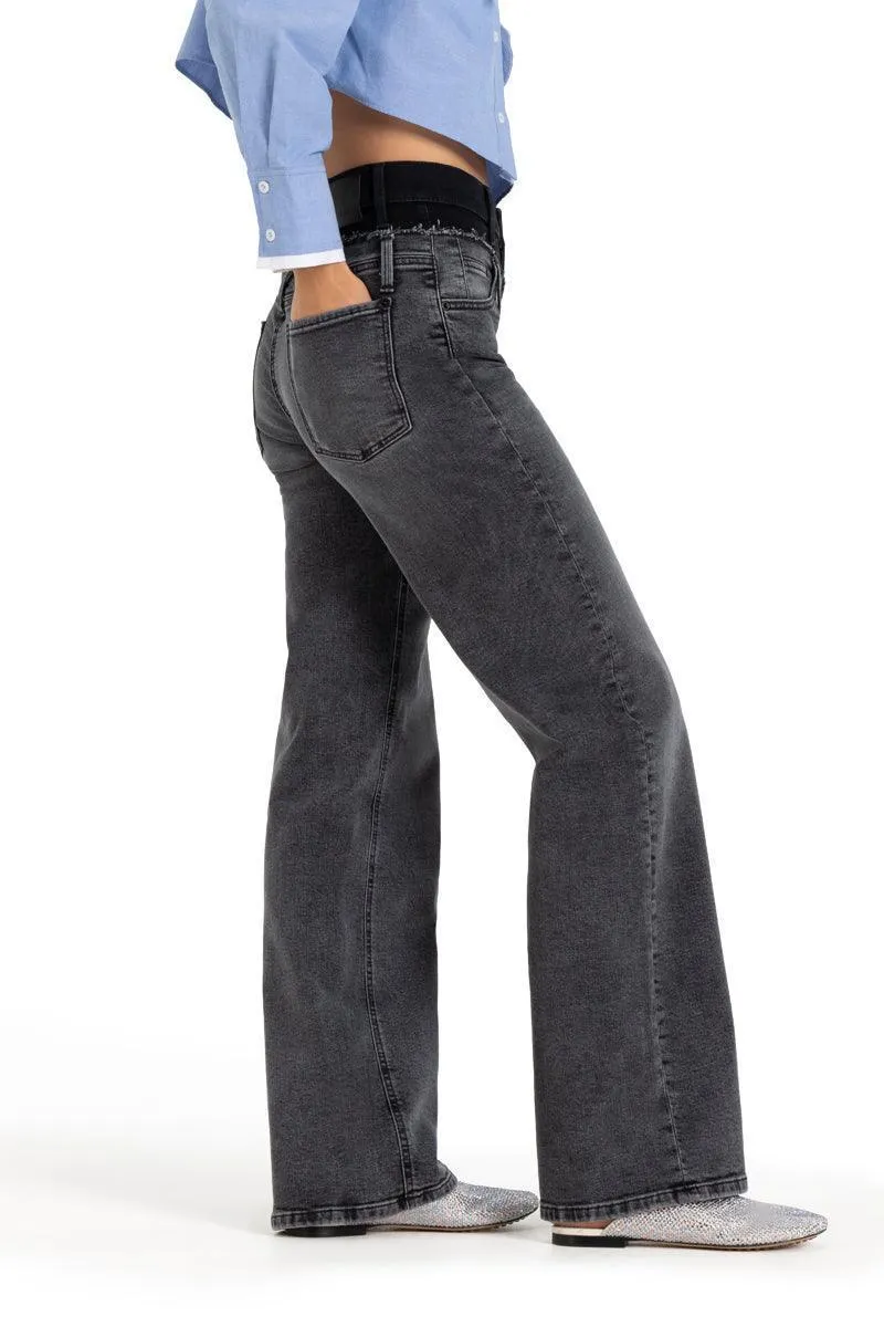 Cambio Shannen Two Tone Waist Jeans