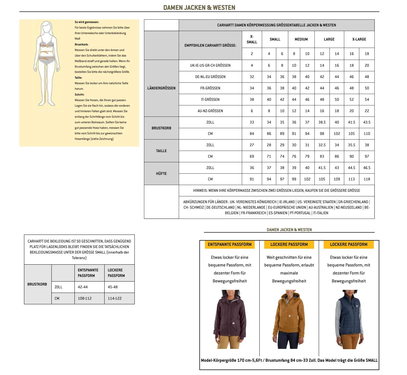 Carhartt Damen Weathered Duck Coat Gefütterter Wintermantel 105512