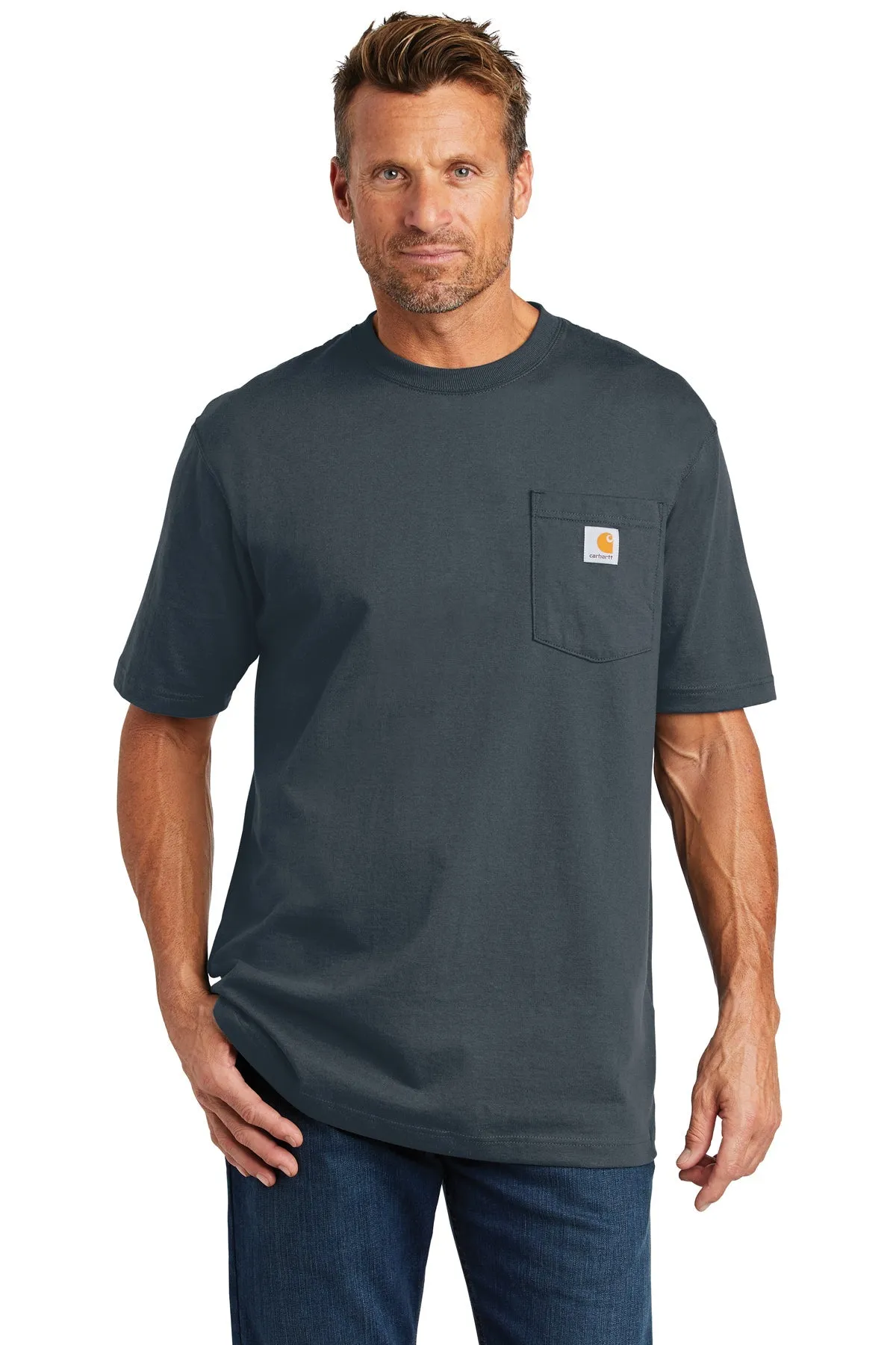 Carhartt Tall Workwear Custom Pockets T-Shirts, Bluestone