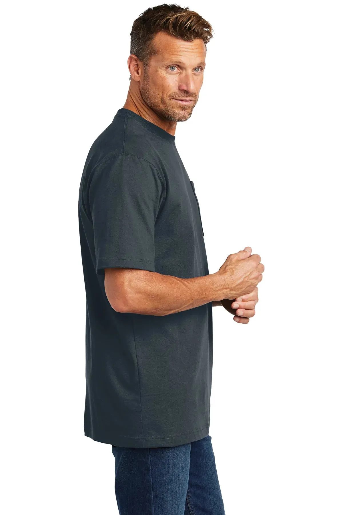 Carhartt Tall Workwear Custom Pockets T-Shirts, Bluestone