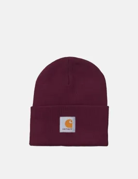 Carhartt-WIP Watch Cap Beanie Hat - Merlot Red