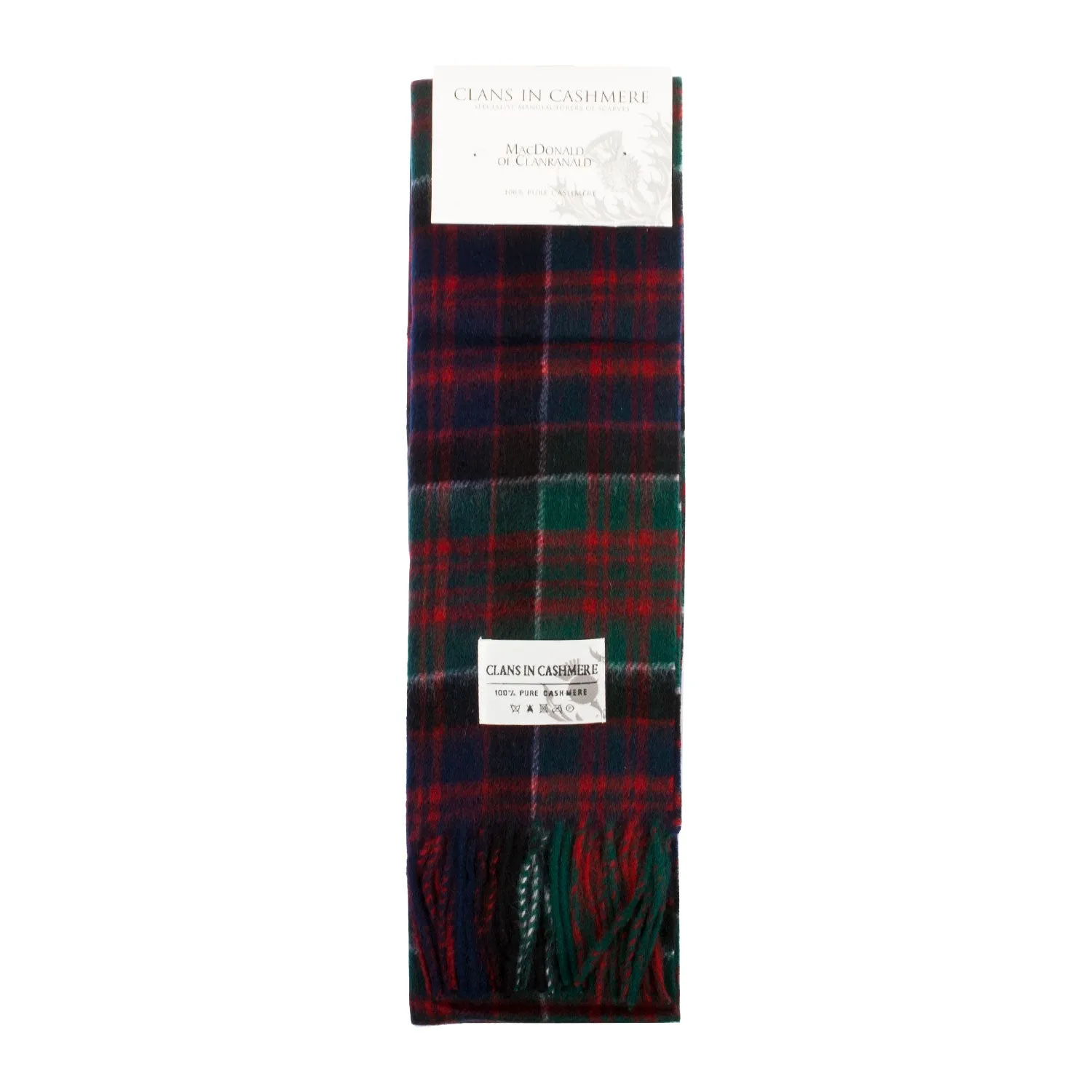 Cashmere Scottish Tartan Clan Scarf  Macdonald Of Clanranald