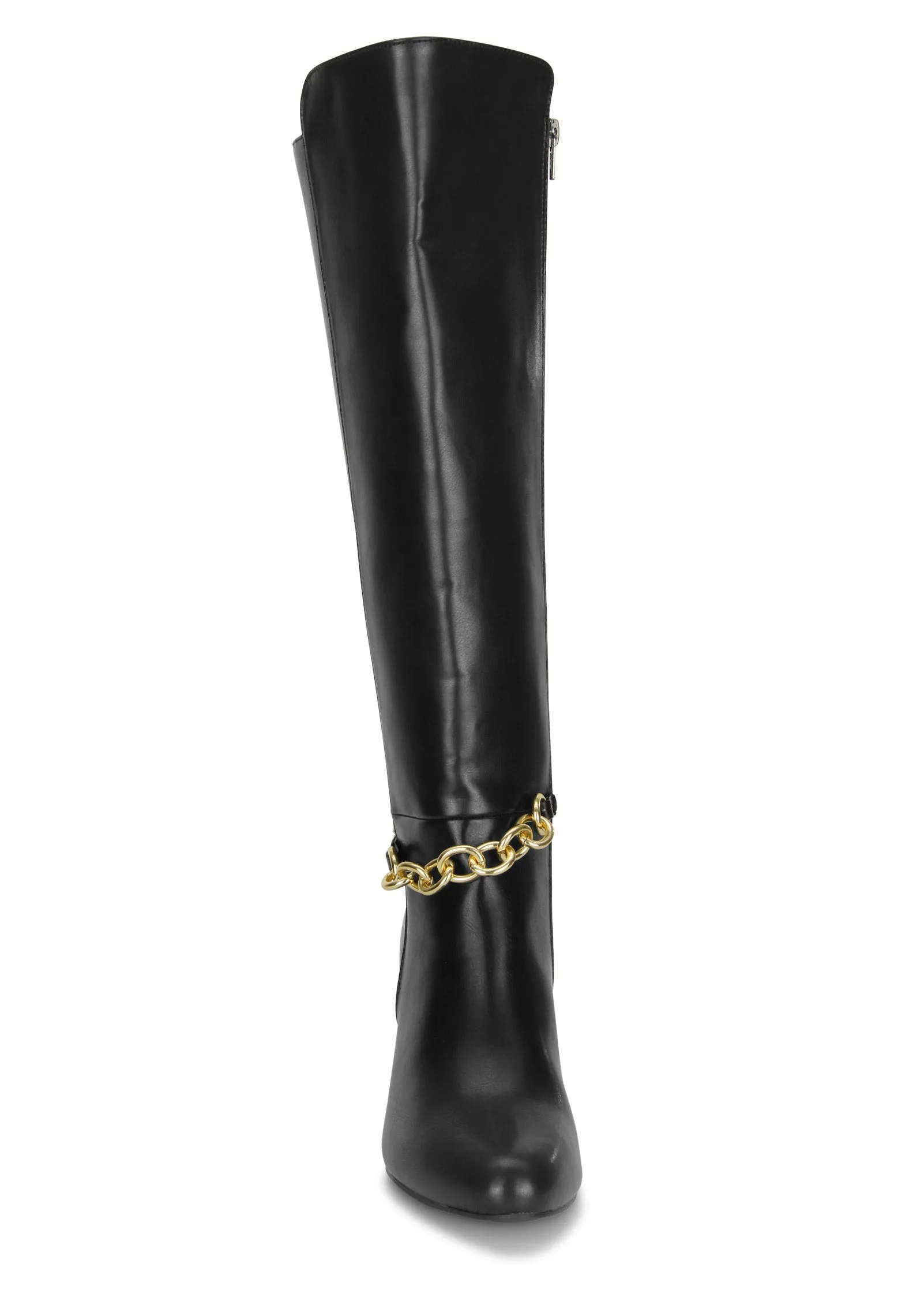 Chain Detail Boots - Black