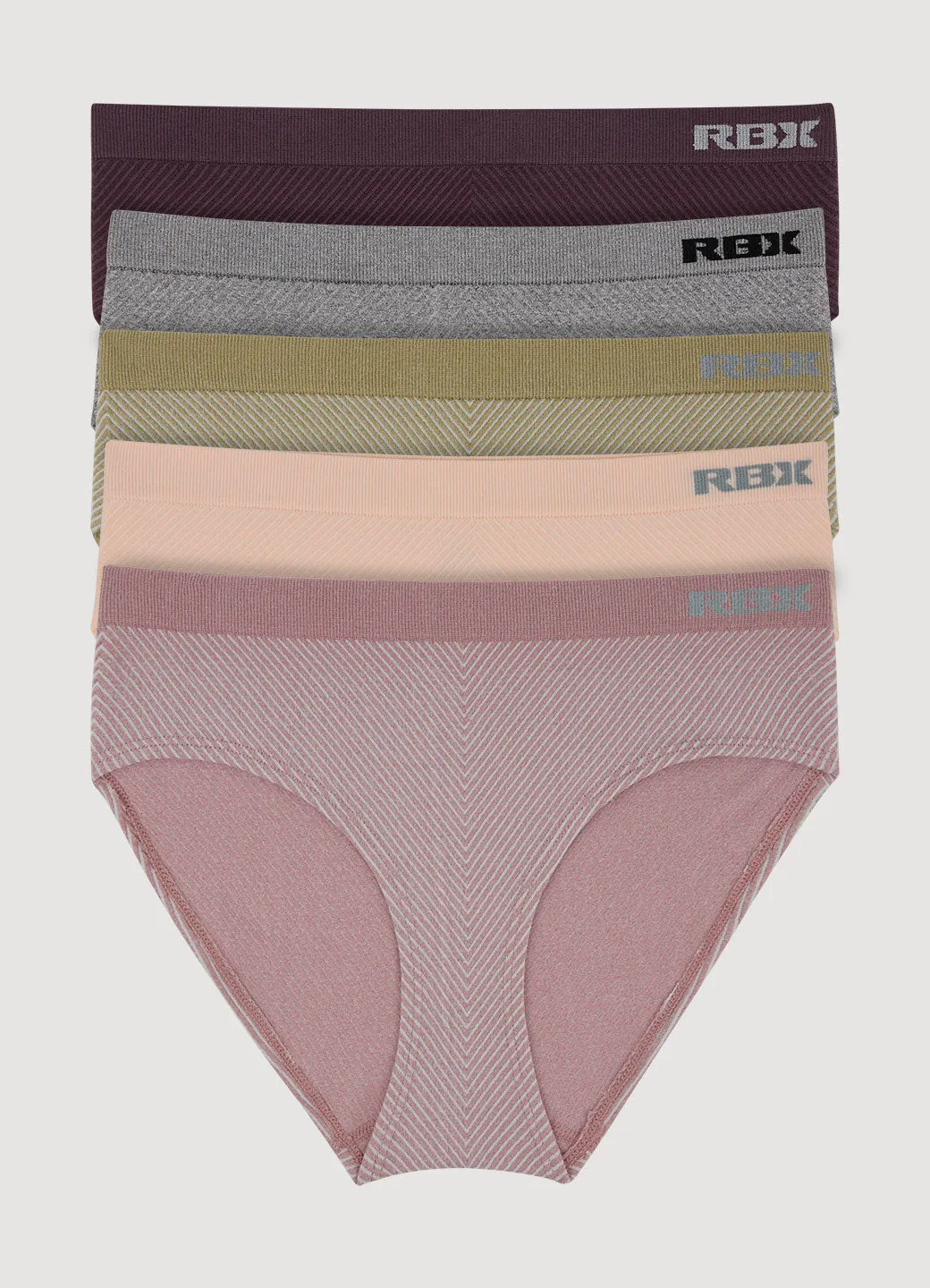 Chevron Ribbed Seamless Hipster 5-Pack