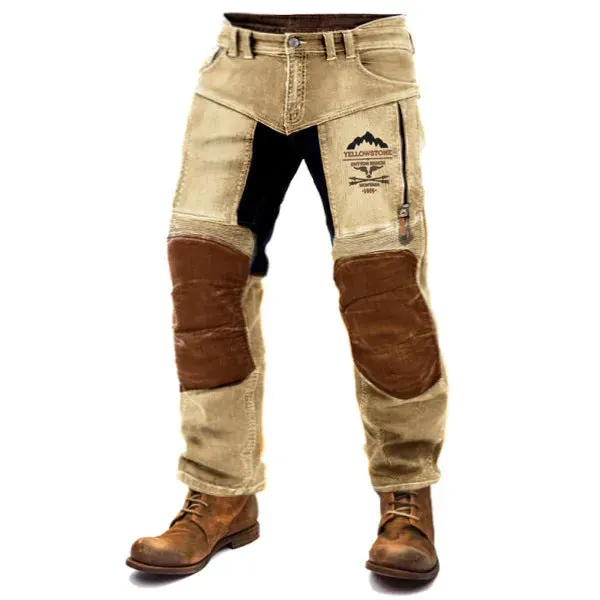 CLASSIC YELLOWSTONE NATIONAL PARK WASH COTTON ZIPPER POCKET PANTS