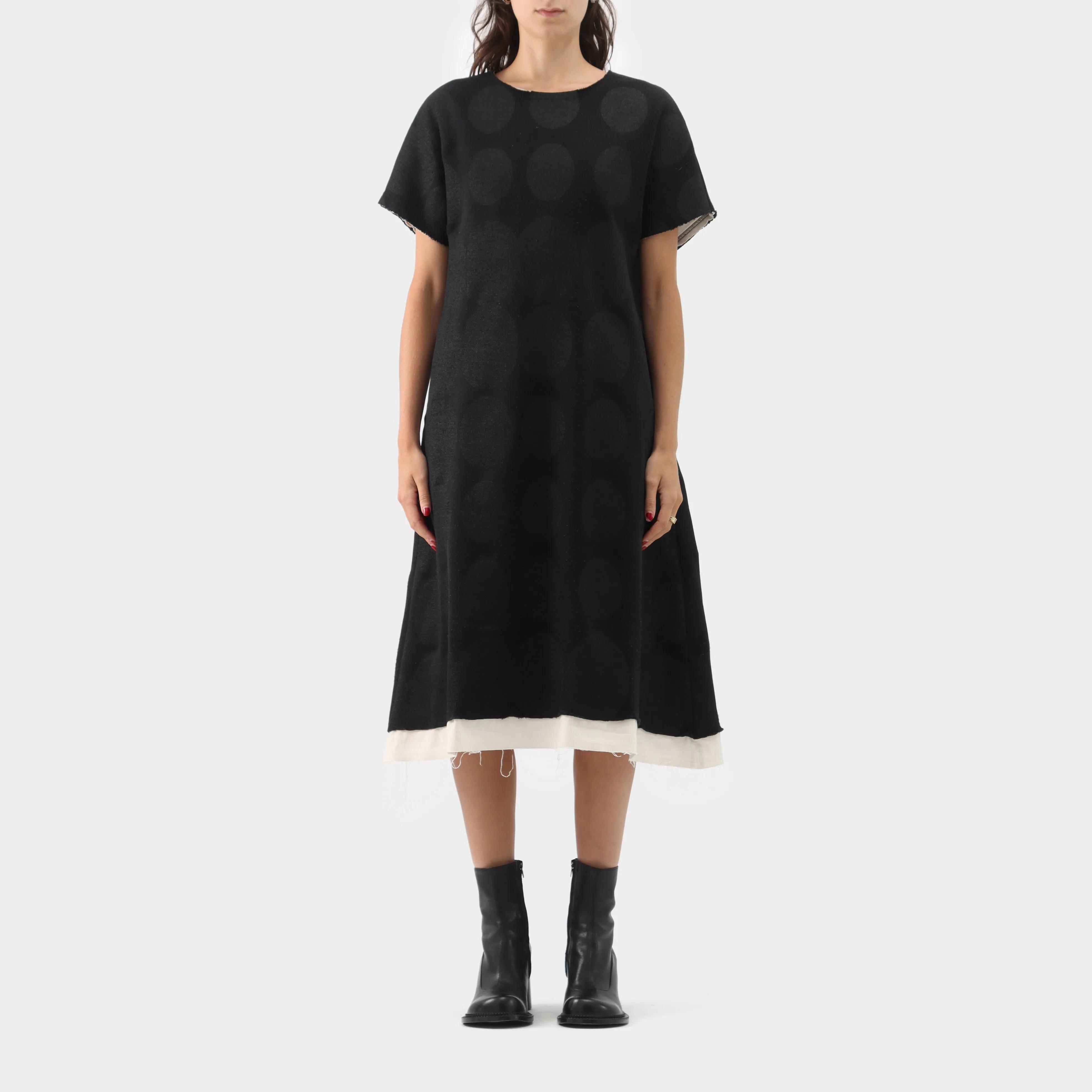 Comme des Garçons Heavy Knit Circle Print Dress