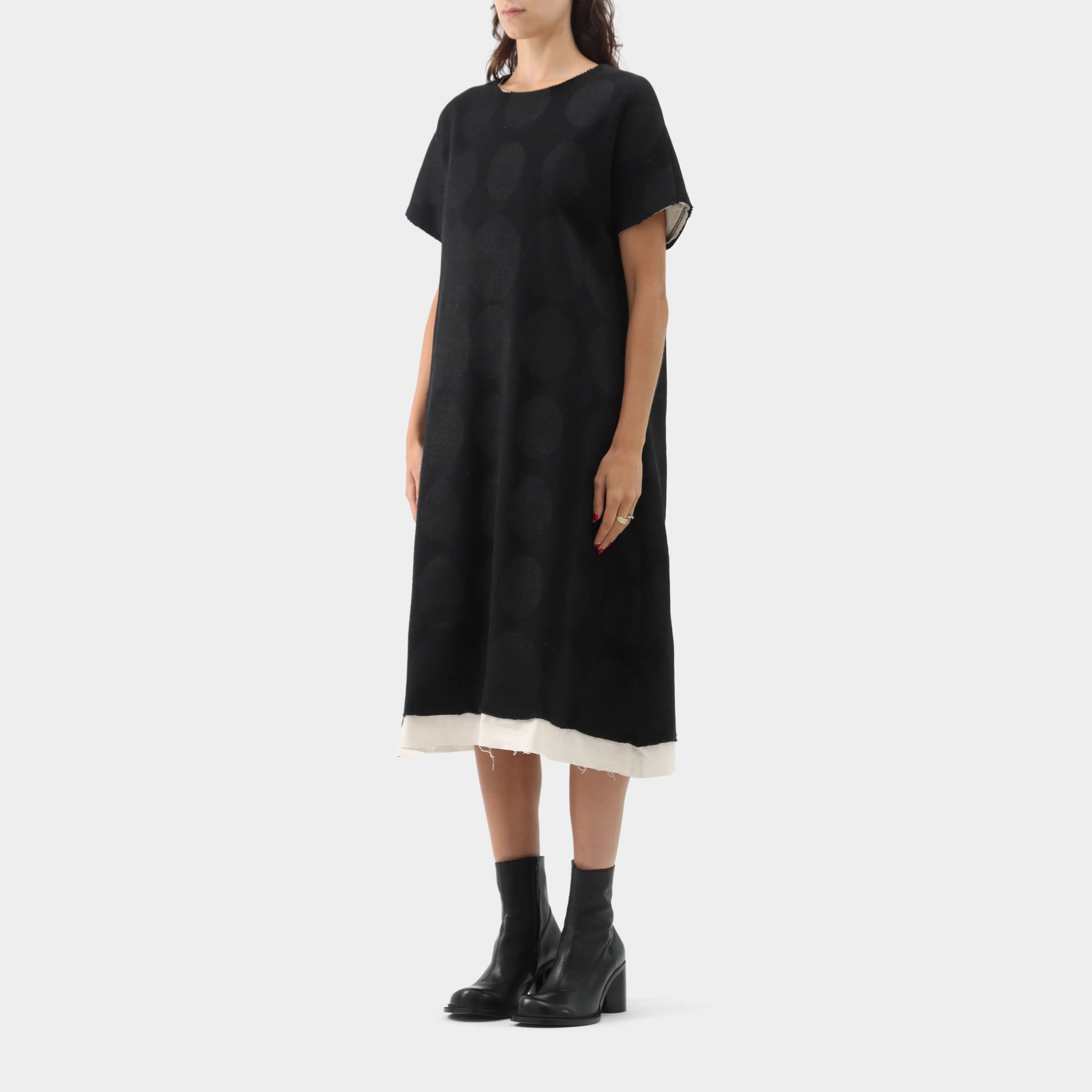 Comme des Garçons Heavy Knit Circle Print Dress