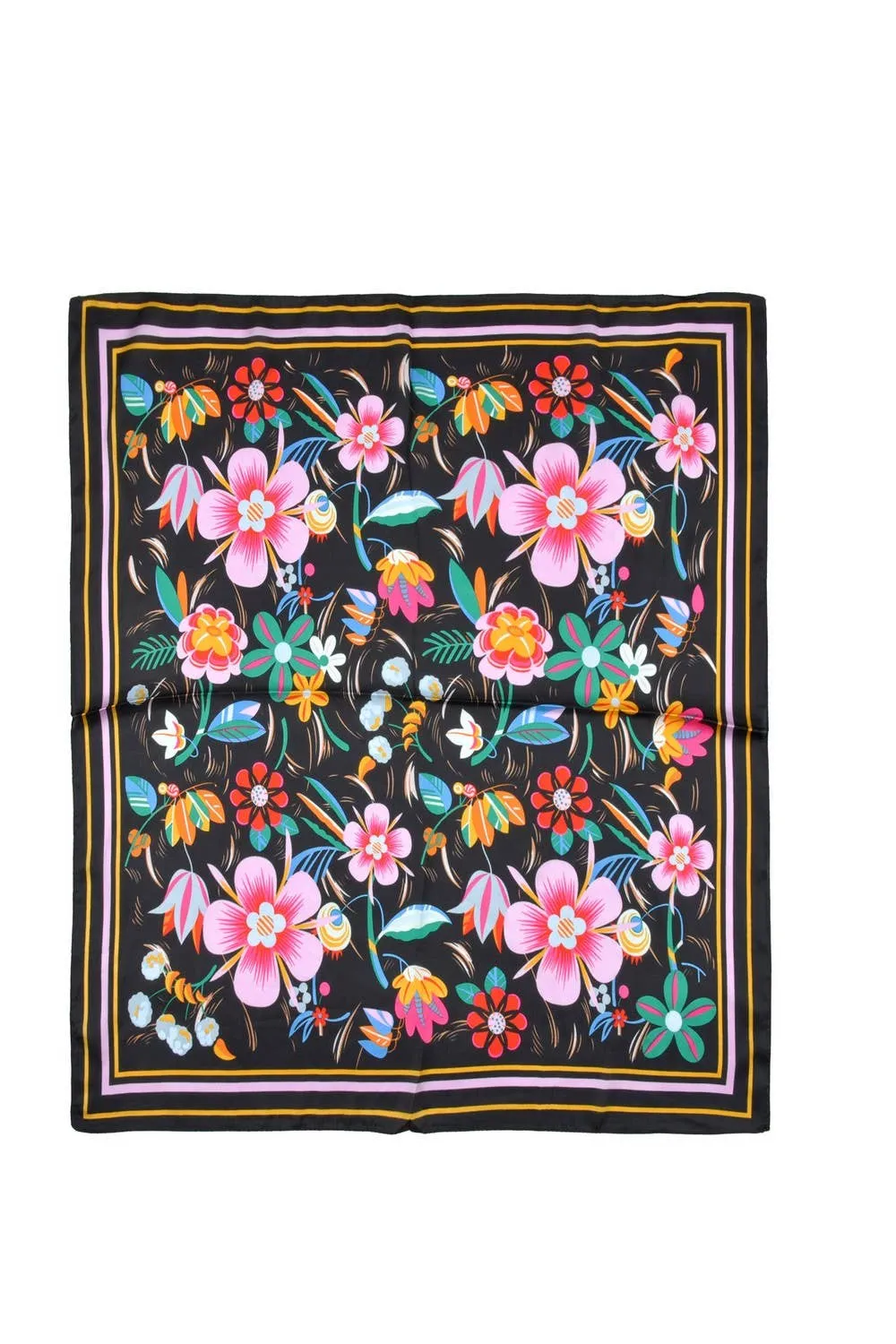 Contrast Floral Scarf