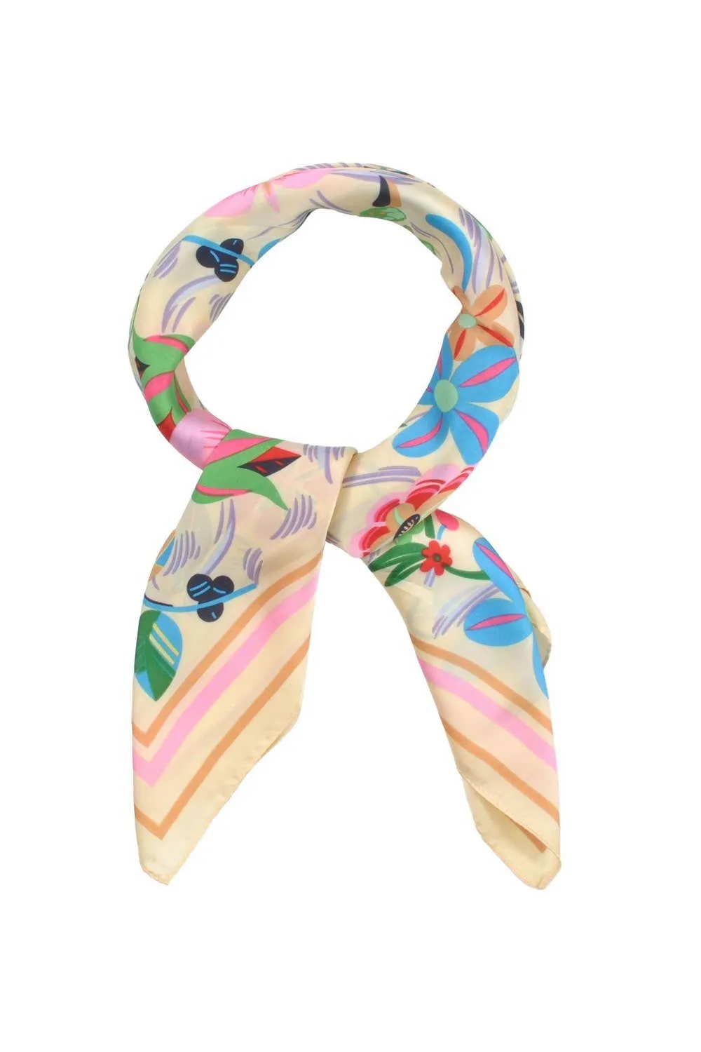 Contrast Floral Scarf