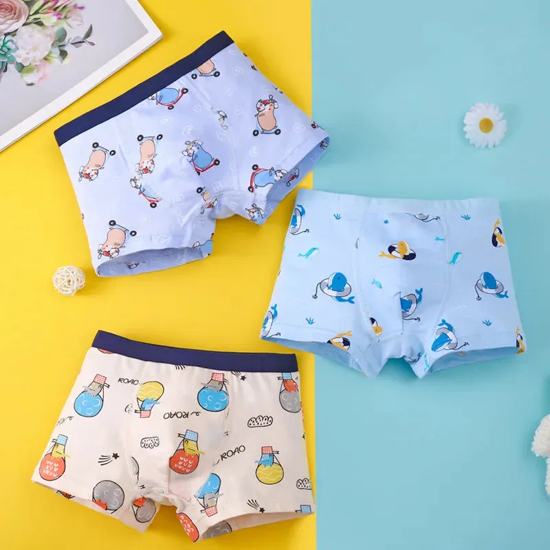 Cotton Kid Boy Underwear Soft Toddler Cartoon Shorts Panties Toddler Briefs for Infant Children Girl Teen Underpant 2 -15 Years