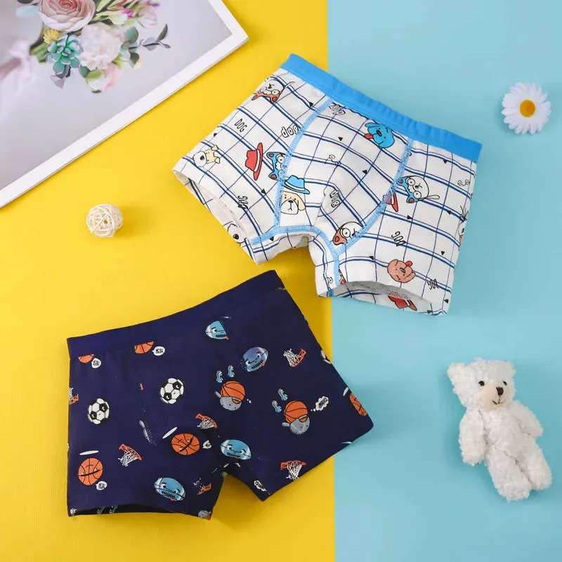 Cotton Kid Boy Underwear Soft Toddler Cartoon Shorts Panties Toddler Briefs for Infant Children Girl Teen Underpant 2 -15 Years