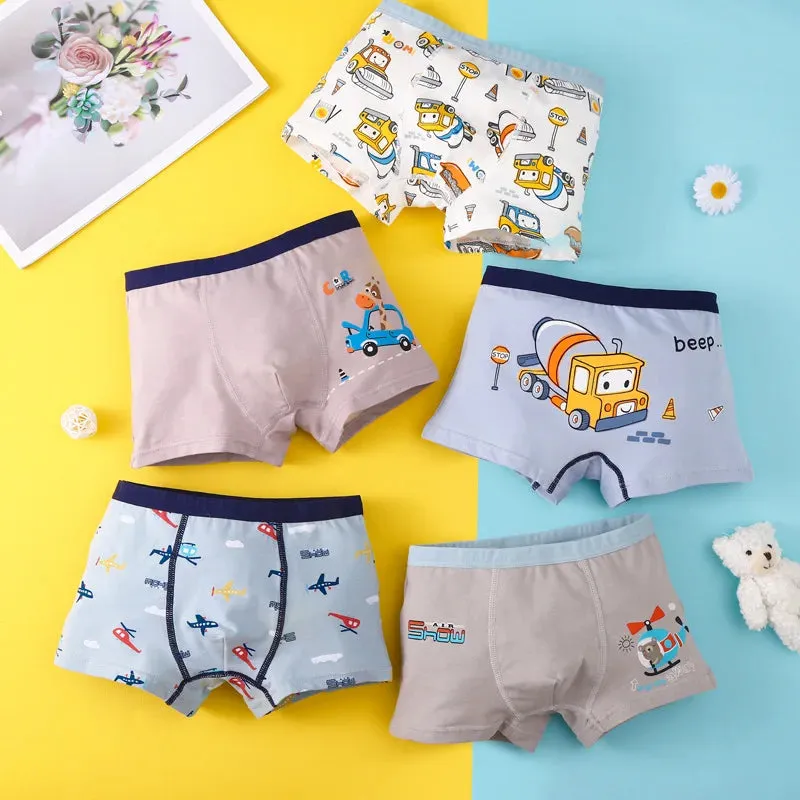 Cotton Kid Boy Underwear Soft Toddler Cartoon Shorts Panties Toddler Briefs for Infant Children Girl Teen Underpant 2 -15 Years