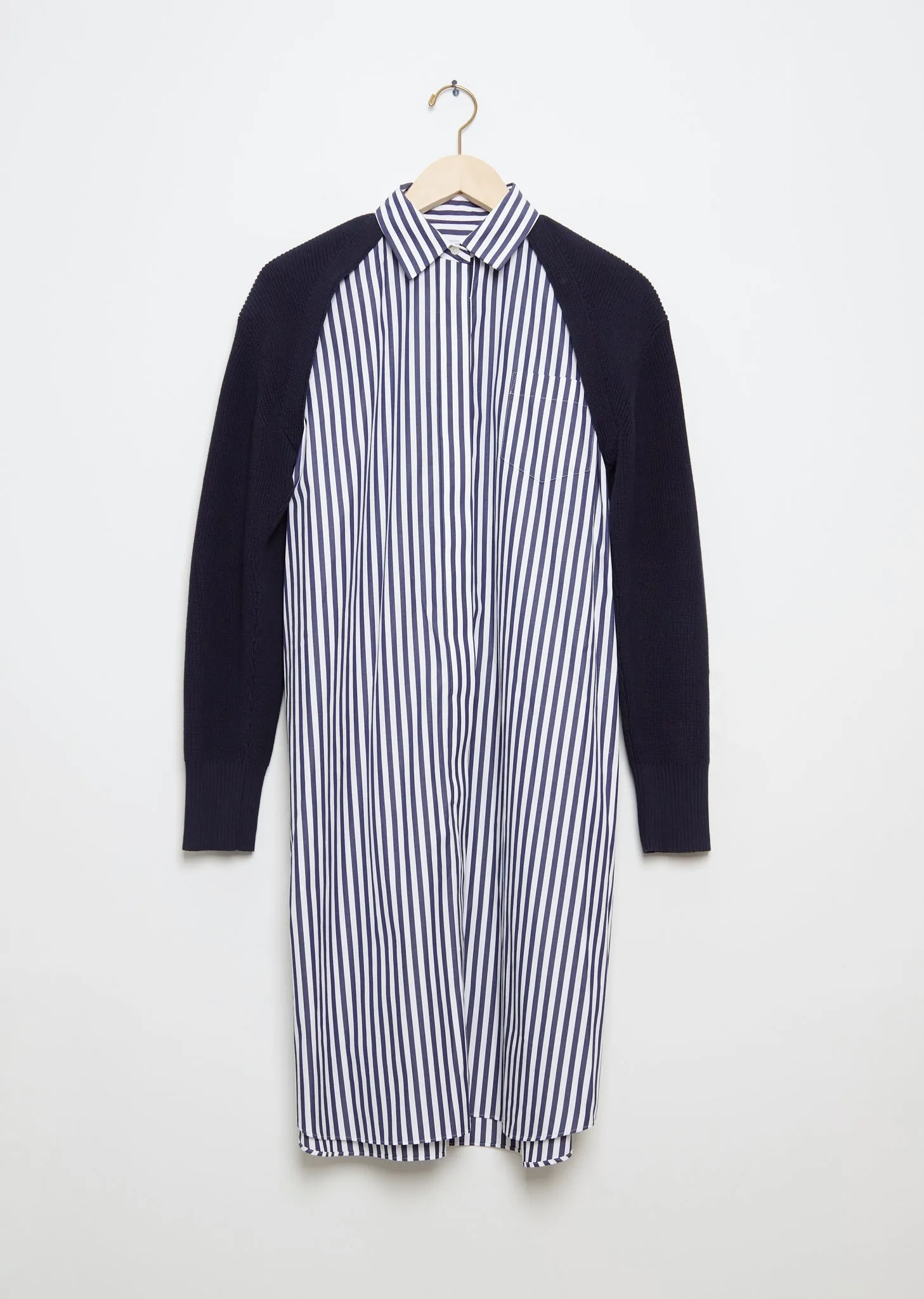 Cotton Poplin x Knit Dress