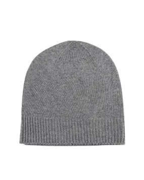 Crown of Edinburgh Cashmere Women's Luxury Cashmere Women Knit Beanie - COE 0046 in Smog - One Size