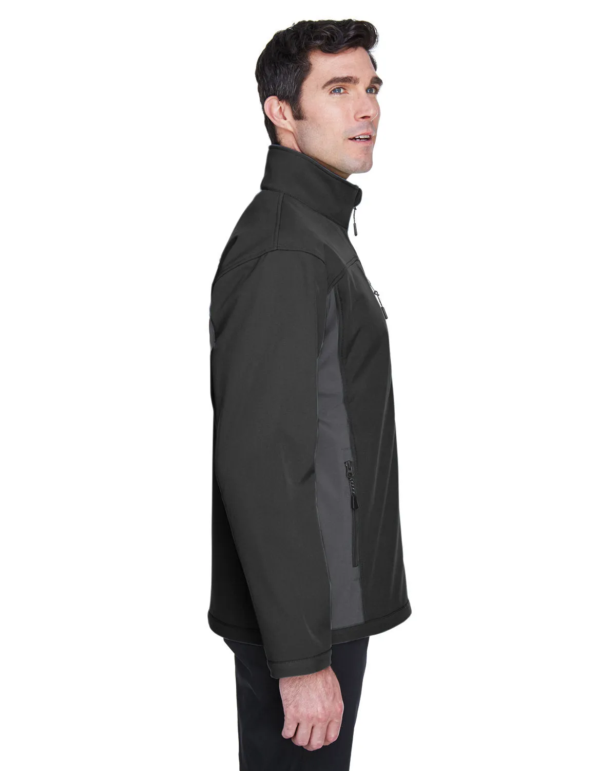 Devon & Jones Men's Soft Shell Colorblock Jacket