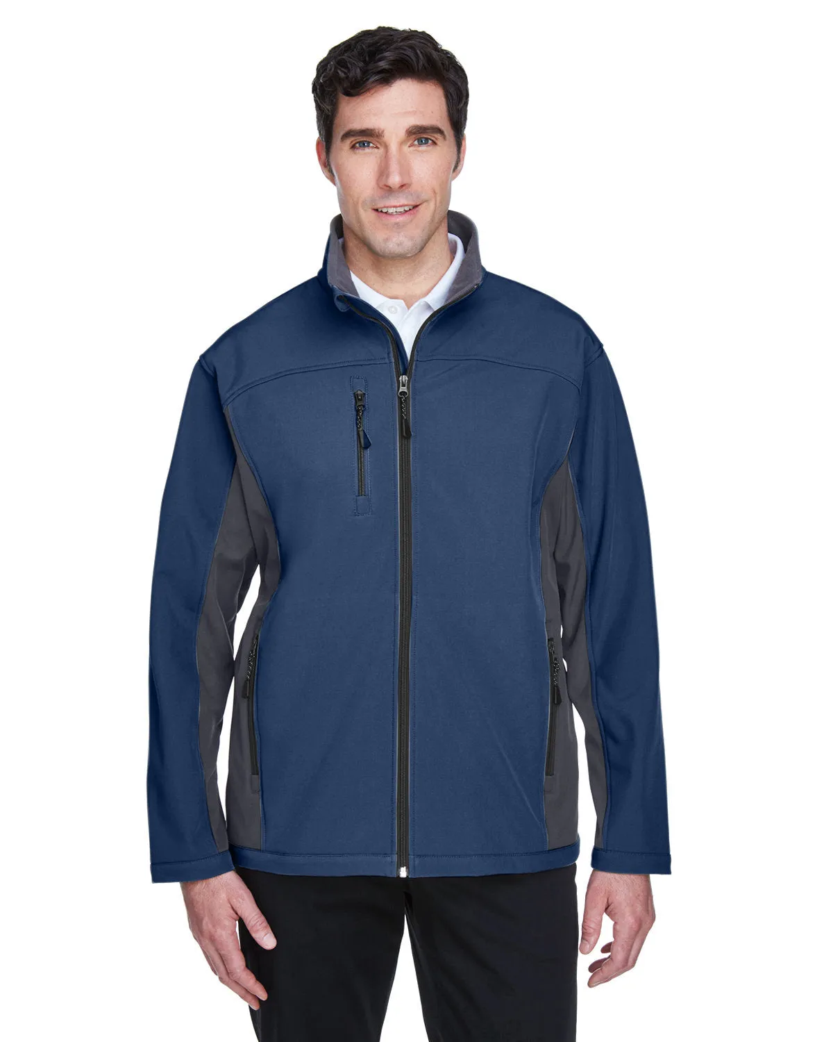 Devon & Jones Men's Soft Shell Colorblock Jacket