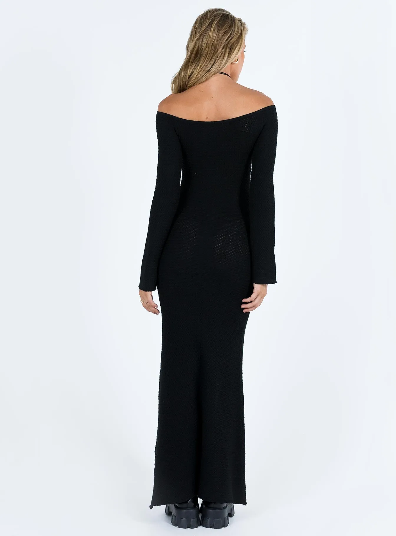 Devyn Off The Shoulder Maxi Dress Black