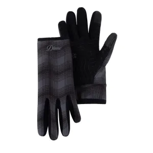 Dime MTL City Plaid Gloves Charcoal