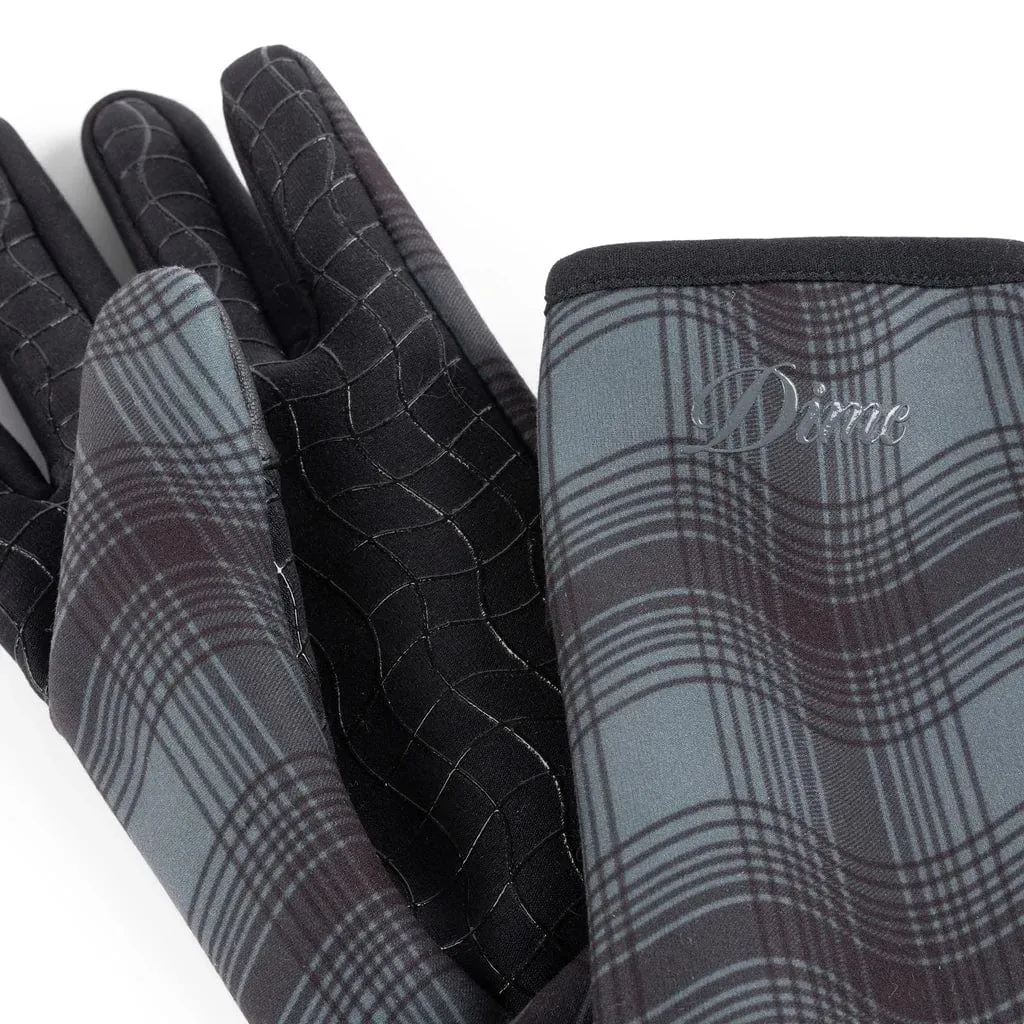 Dime MTL City Plaid Gloves Charcoal