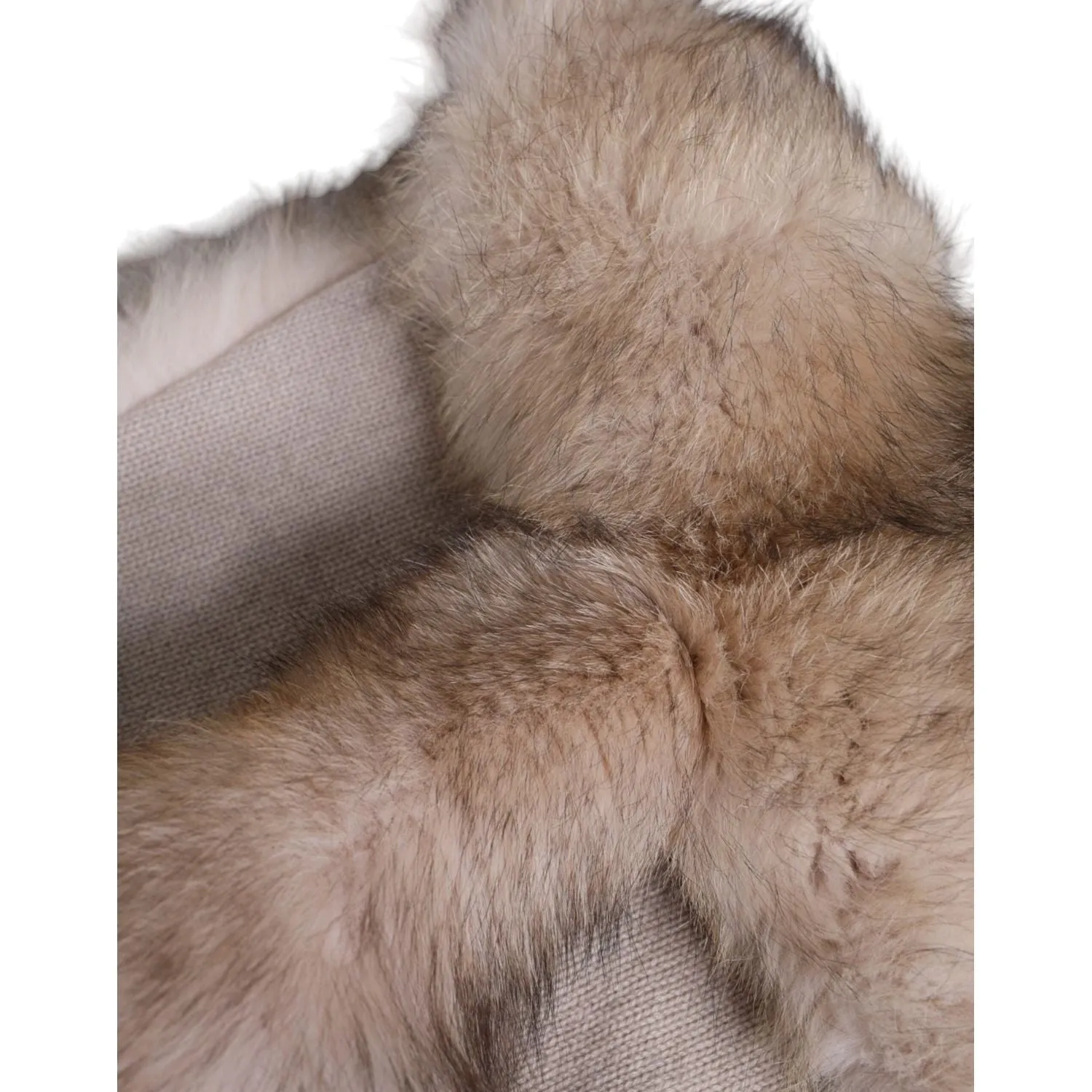 Dolce & Gabbana Brown Frost Fox Fur Neck Warmer Winter Scarf