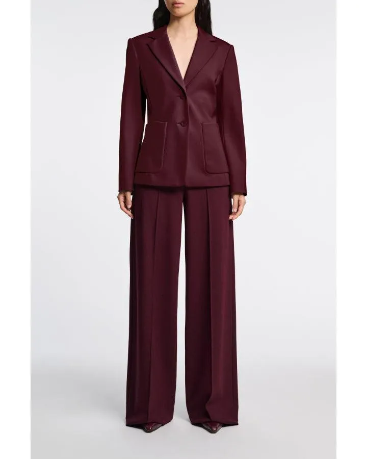 Dorothee Schumacher Emotional Essence Wide Leg Pants Dark Burgundy